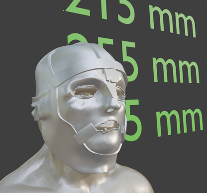 Mini Man in the Iron mask Helm Replica Miniature Format