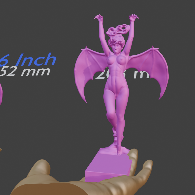 The Vampire Woman Statue | Famous Vampire Painting Sculpture | Winged Female Vampire Figurine | Gothic Art Decor | Dark Fantasy Statue