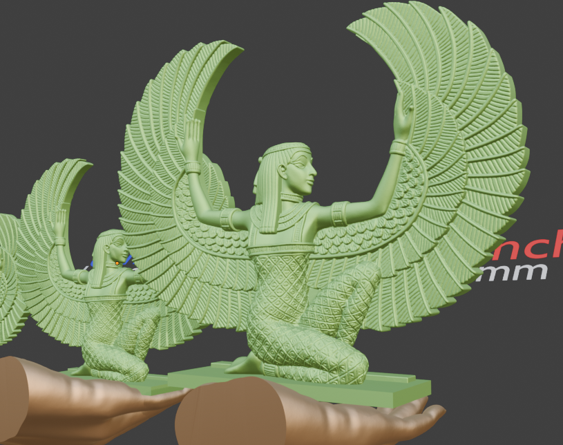 Ma'at kneeling Statue | Egyptian Goddess of Truth & Justice Sculpture | Ancient Egypt Deity Figurine | Feather of Ma'at | Egyptian Mythology Decor (Copy)