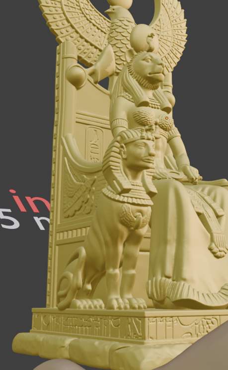 Bastet on throne - Ancient Egyptian Goddess of Cats, Fertility & Joy Sculpture