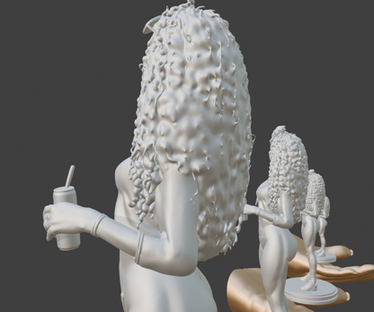 Miami Crime Game Inspired Cover Girl statue | Female Gamer Sculpture | Modern Video Game Style Statue | Collector Display Decor (Copy)