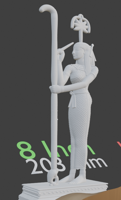 Seshat Statue | Egyptian Goddess of Wisdom & Writing Sculpture | Ancient Egypt Goddess of Knowledge, Records & Architecture | Egyptian Mythology Decor