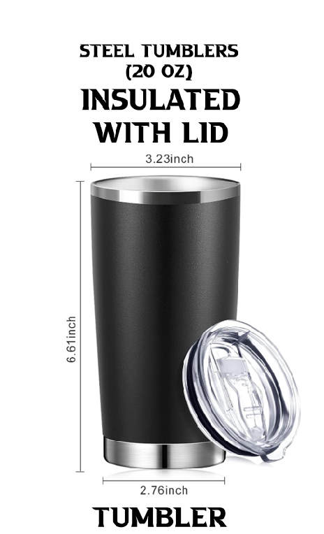 Stainless Steel Tumbler, Goetia Sigils Design, 20 Oz Insulated Cup