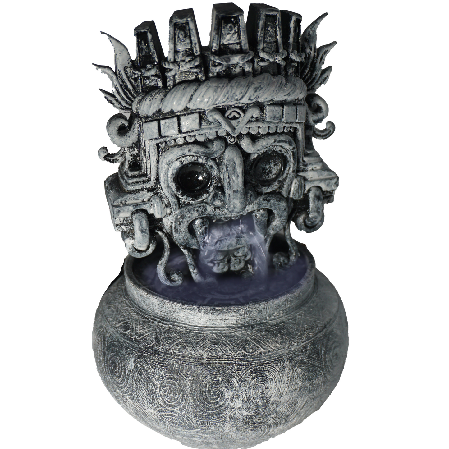 Aztec Tlaloc Rain God tabletop water Fountain