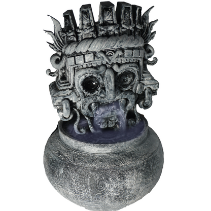 Aztec Tlaloc Rain God tabletop water Fountain