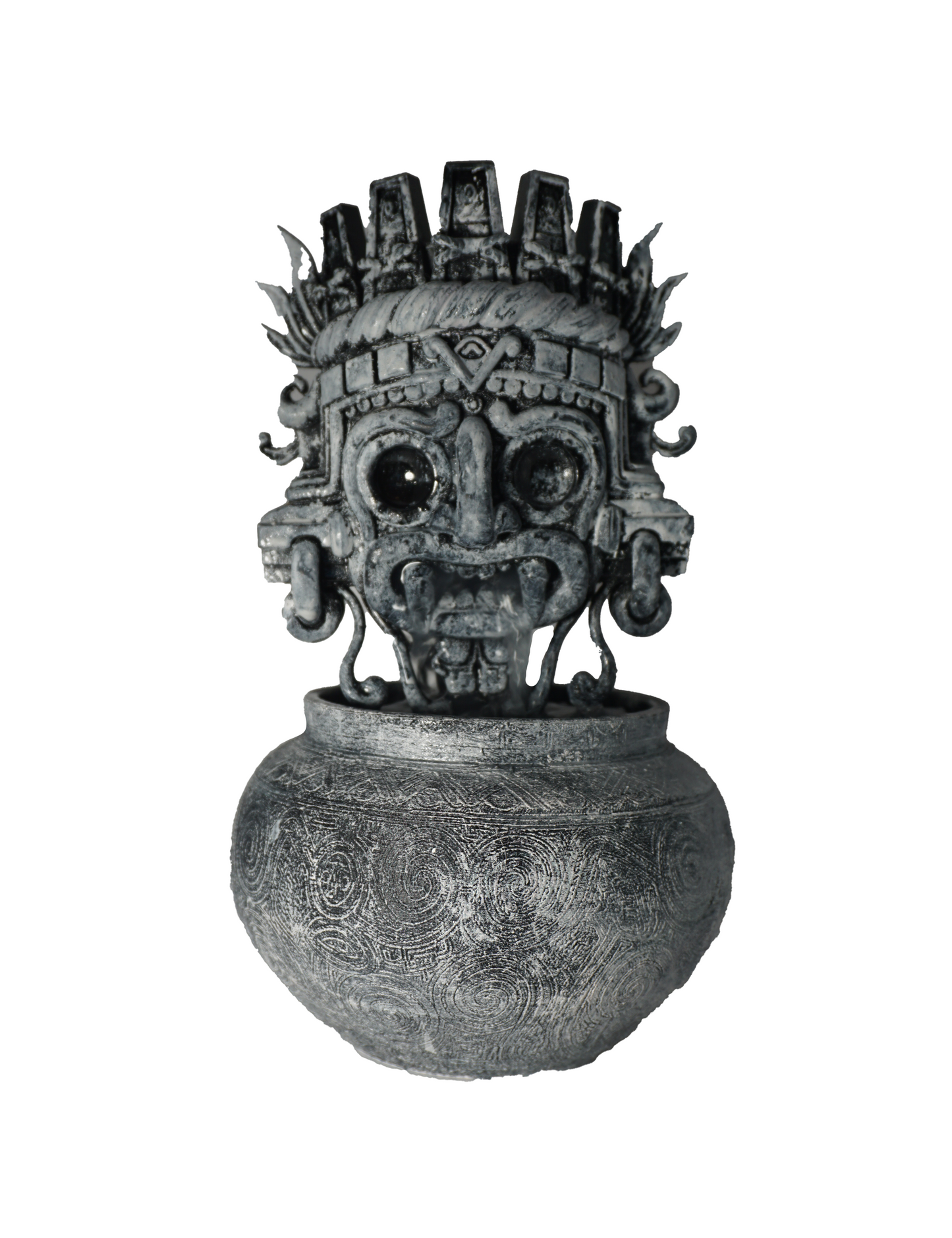 Aztec Tlaloc Rain God tabletop water Fountain