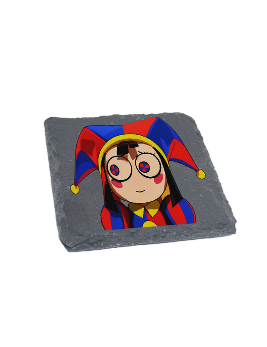 Pomni Slate Coaster Resin Print