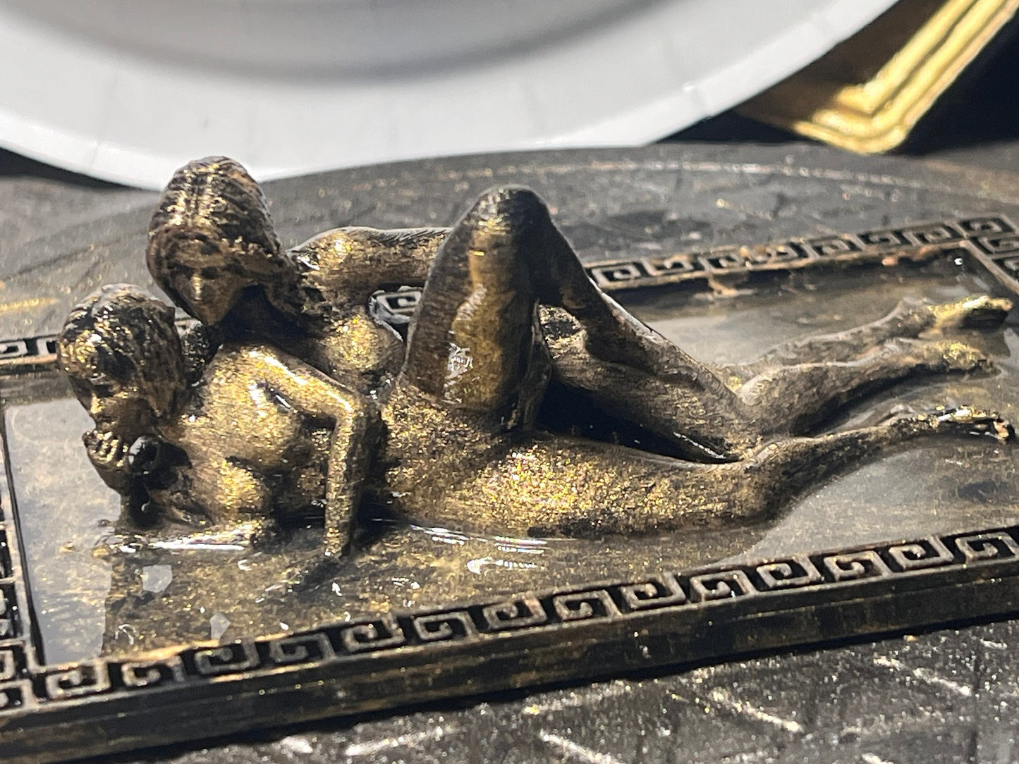 Two Females, Laying - Sculpture and Tabletop Decoration Lesbian Statue