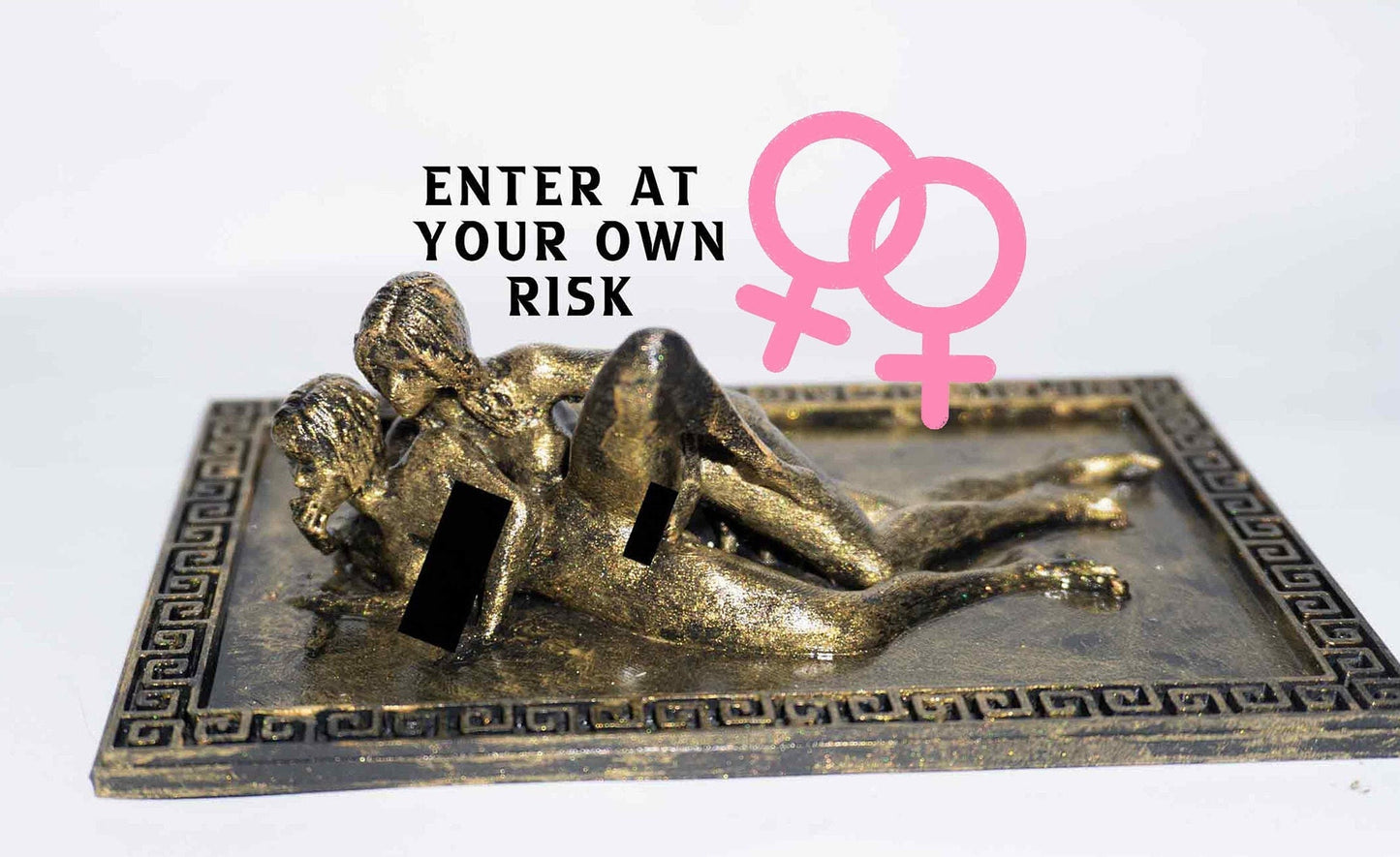 Two Females, Laying - Sculpture and Tabletop Decoration Lesbian Statue