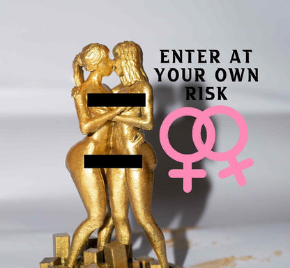 Two Females, Sensual - Sculpture and Tabletop Decoration Lesbian Statue