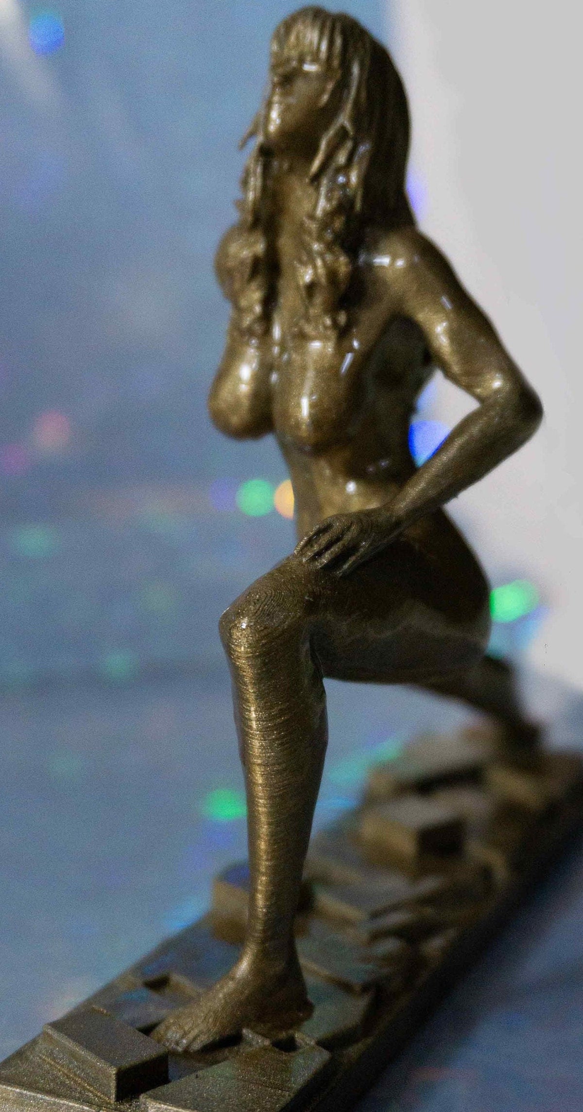 Female, Female Lizard Yoga Pose Figurine Statue