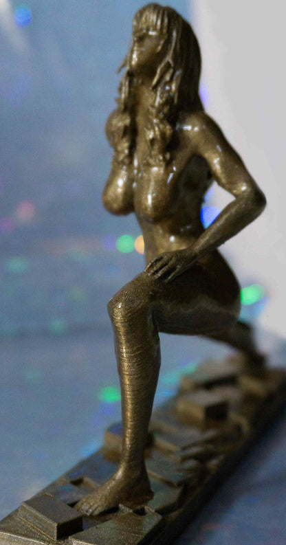 Female, Female Lizard Yoga Pose Figurine Statue