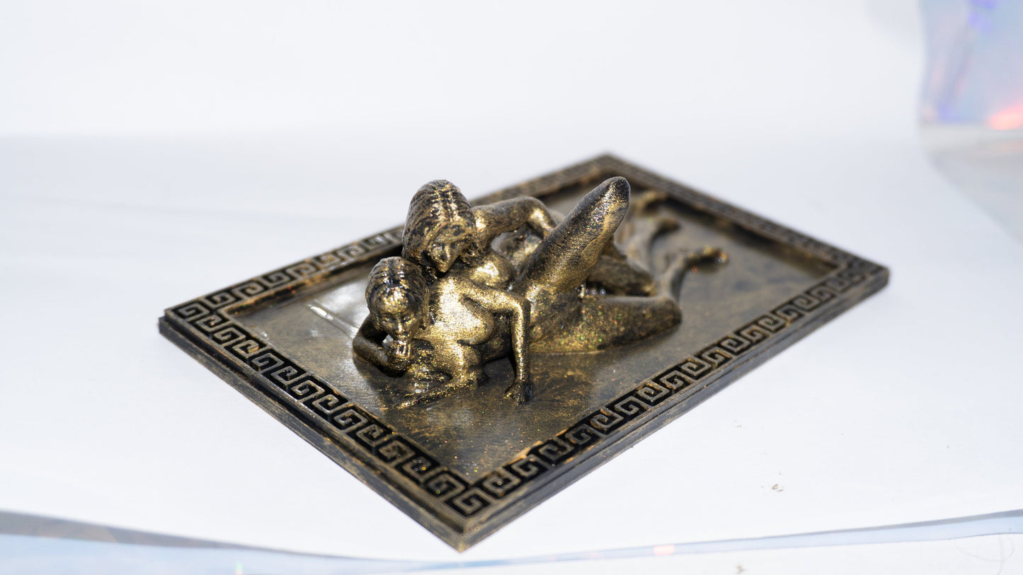 Two Females, Laying - Sculpture and Tabletop Decoration Lesbian Statue