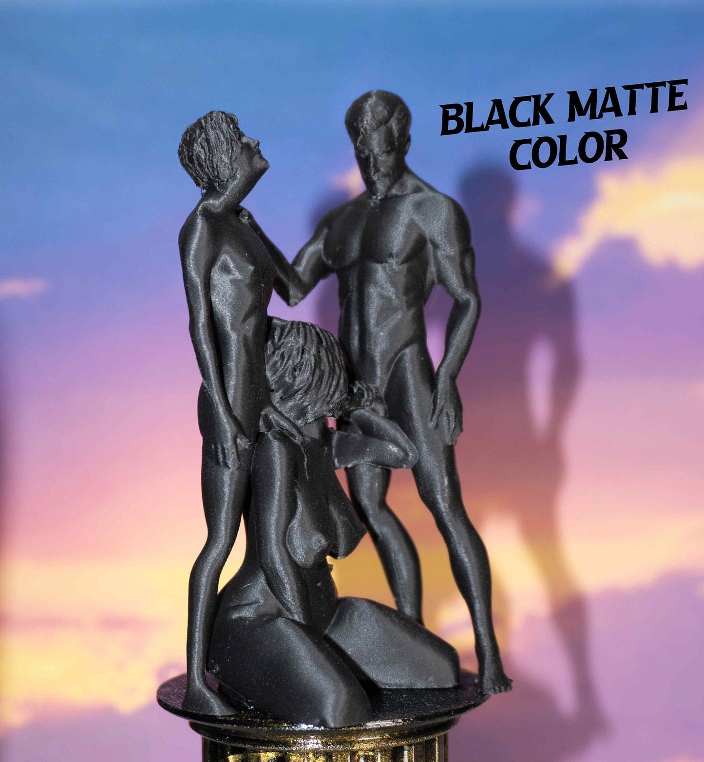 Female, Two Males, Favor for two - Sculpture and Tabletop Decoration Statue