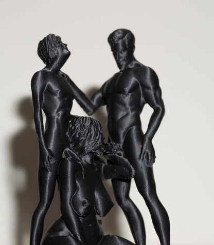 Female, Two Males, Favor for two - Sculpture and Tabletop Decoration Statue