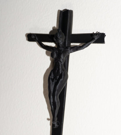 Transgender, demon on a cross - Sculpture, Statue, and Tabletop Decoration