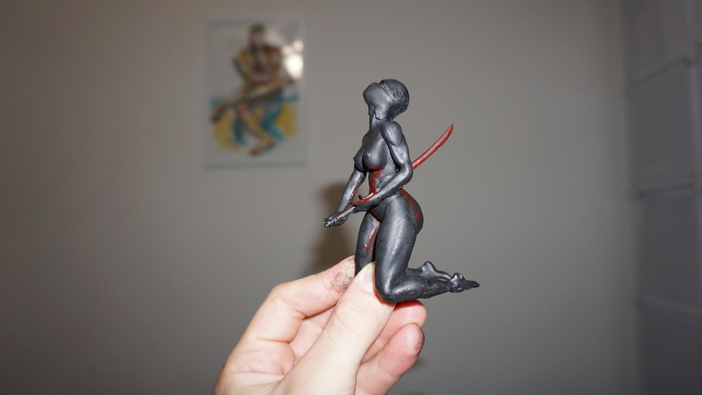 Bloody Seppuku – Ninja Statue Abstract art