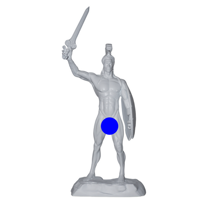 Achilles Statue | Greek Warrior Sculpture | Sword & Shield Figurine | Detachable Sword | White Matte Greek Mythology Decor