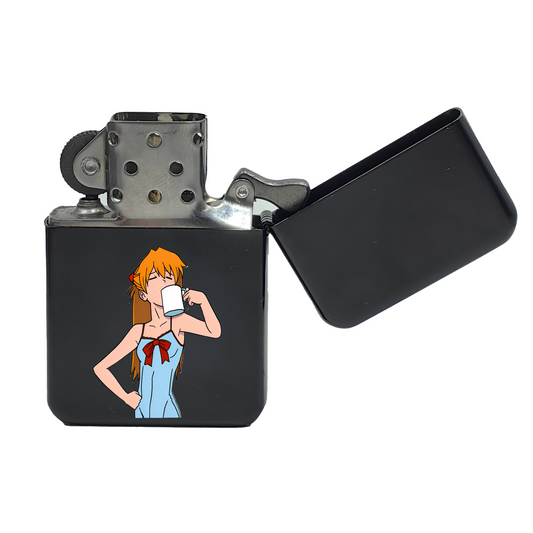 Asuka Evangelion Refillable Lighter Hard Durable Resin Relief Print