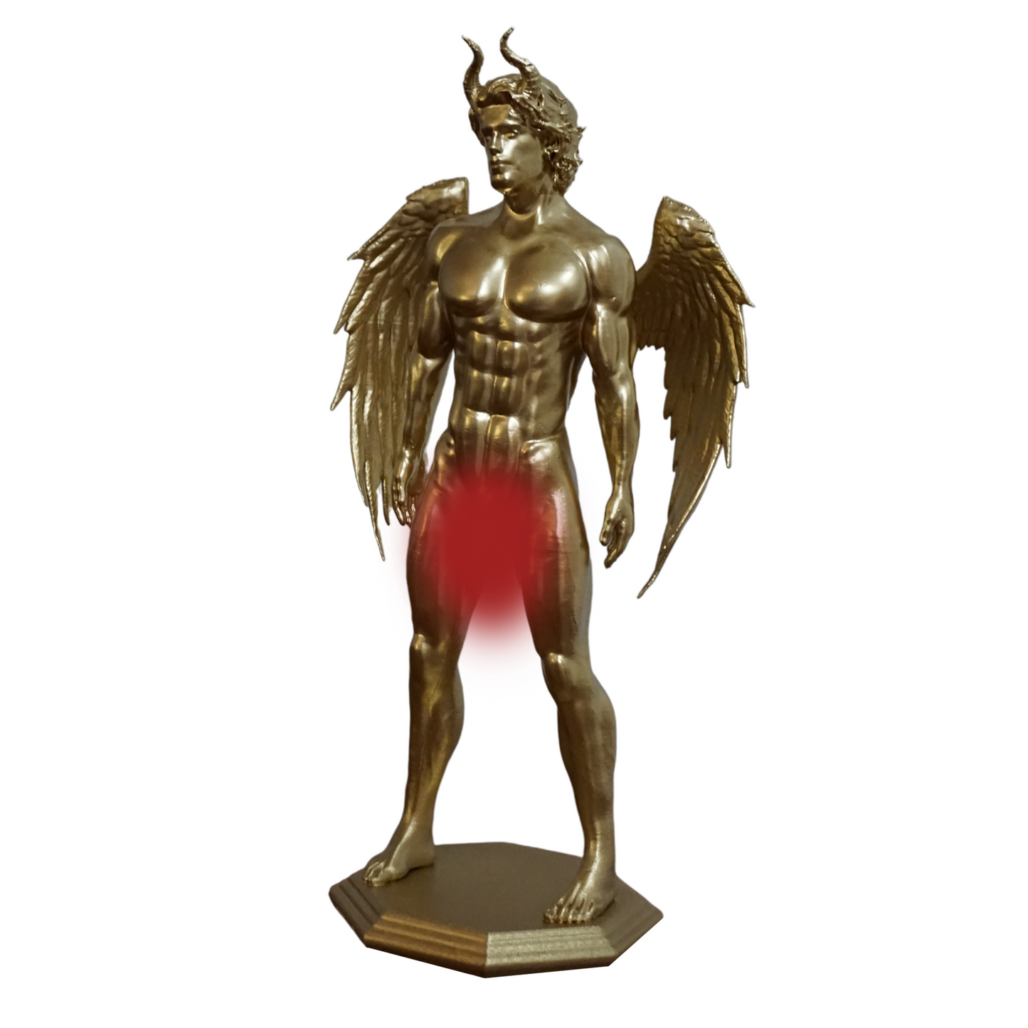 Winged Demon Statue | Nude Male Demon Sculpture | Gothic Fantasy Figure | Dark Angel Statue | Occult Gothic Decor | Demon Art Sculpture